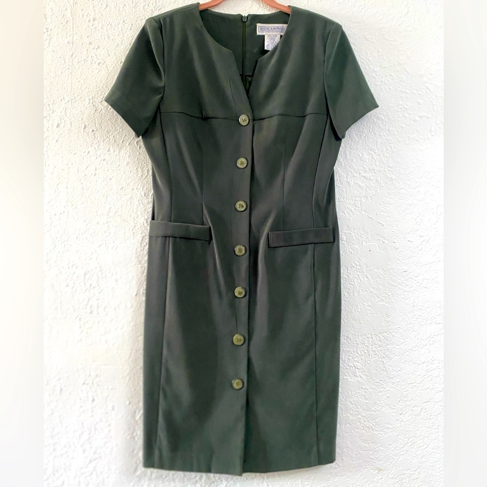 Jessica Howard Faux-Suede Midi Dress